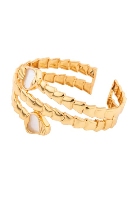 Shop Anaash White Stones Pret Embellished Cuff Online at Aza Fashions Shop_Anaash_White Stones Pret Embellished Cuff _Online_at_Aza_Fashions