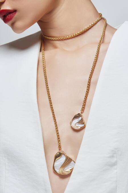 Buy Anaash White Pret Stone Embellished Necklace Online at Aza Fashions Buy_Anaash_White Pret Stone Embellished Necklace _Online_at_Aza_Fashions