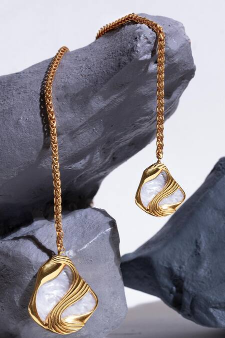 Anaash White Pret Stone Embellished Necklace at Aza Fashions Anaash_White Pret Stone Embellished Necklace _at_Aza_Fashions