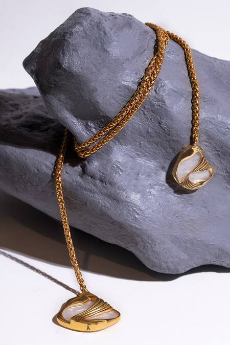 Buy Anaash White Pret Stone Embellished Necklace Buy_Anaash_White Pret Stone Embellished Necklace