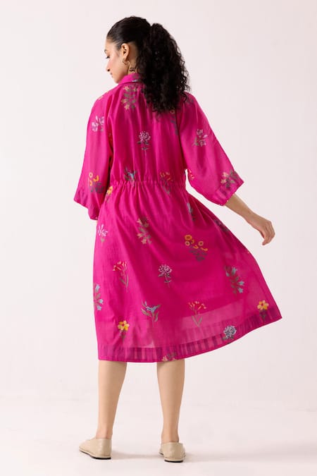 Label Shreya Sharma Cotton Floral Bloom Print Dress 