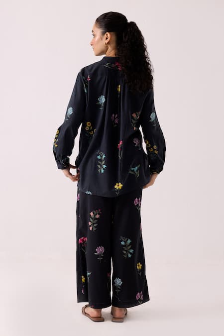 Label Shreya Sharma Floral Print Cotton Shirt & Pant Set 