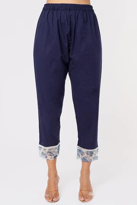 Yuvraani Jaipur Blue Organza, Chanderi, Cotton Embroidery, Lace Floral Pattern Anarkali Set Online at Aza Fashions Yuvraani Jaipur_Blue Organza, Chanderi, Cotton Embroidery, Lace Floral Pattern Anarkali Set _Online_at_Aza_Fashions