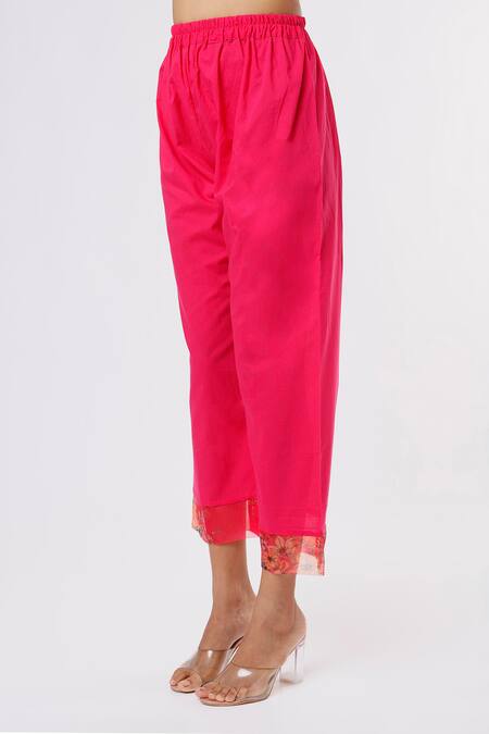 Yuvraani Jaipur Pink Organza, Chanderi, Cotton Lace, Embroidery Flower Pattern Anarkali Set Online at Aza Fashions Yuvraani Jaipur_Pink Organza, Chanderi, Cotton Lace, Embroidery Flower Pattern Anarkali Set _Online_at_Aza_Fashions