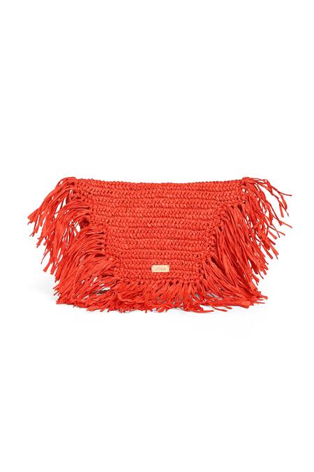 Jena_Red Tassels Work Crossbody Bag_Online_at_Aza_Fashions