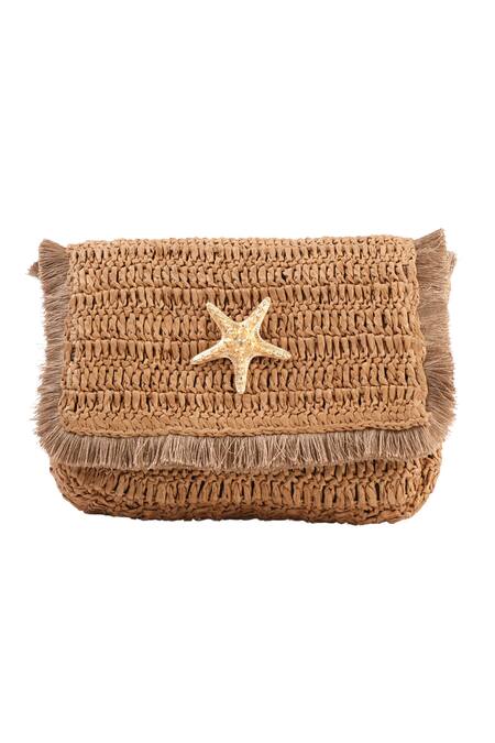 Jena_Brown Star Horse Emblem Crossbody Bag_Online_at_Aza_Fashions