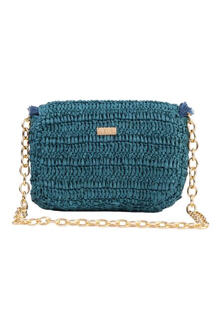 Buy Jena Green Shell Emblem Crossbody Bag Online at Aza Fashions Buy_Jena_Green Shell Emblem Crossbody Bag _Online_at_Aza_Fashions