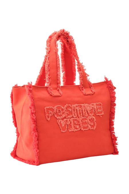 Buy Jena Orange Positive Vibes Tote Bag Online at Aza Fashions Buy_Jena_Orange Positive Vibes Tote Bag _Online_at_Aza_Fashions