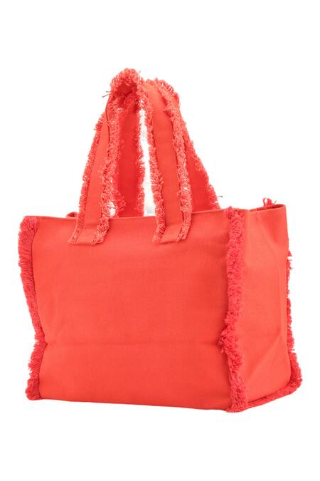 Shop Jena Orange Positive Vibes Tote Bag Online at Aza Fashions Shop_Jena_Orange Positive Vibes Tote Bag _Online_at_Aza_Fashions