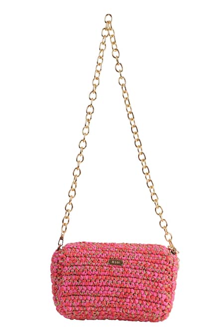 Jena 3-Weave Two-Tone Woven Clutch 