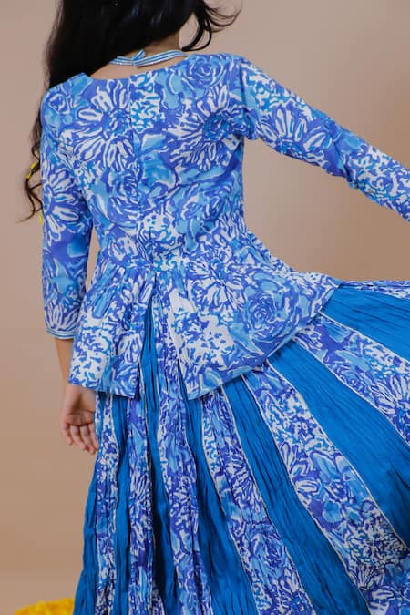 Swati Golyan Floral Print Lehenga & Peplum Top Set 