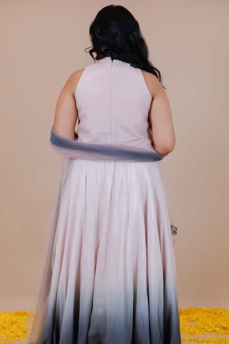 Swati Golyan Ombre Hand Embroidered Lehenga Set 