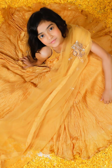 Swati Golyan Textured Lehenga Crop Top Set 