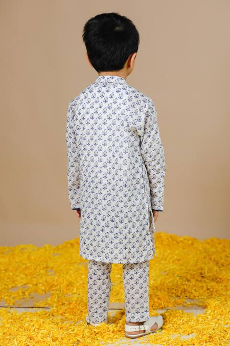 Swati Golyan Flower Handblock Print Kurta Set 