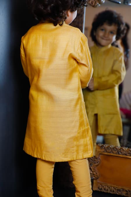 Swati Golyan Paisley Placement Embroidered Bandhgala Set 