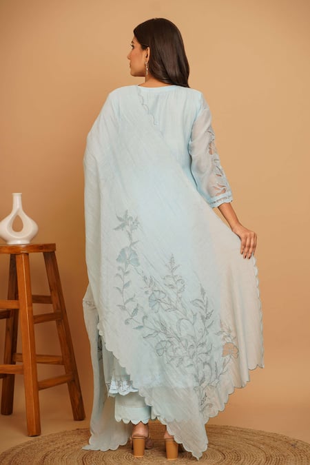 Gulabik Jaipur Phool Garden Cutwork Anarkali Set 