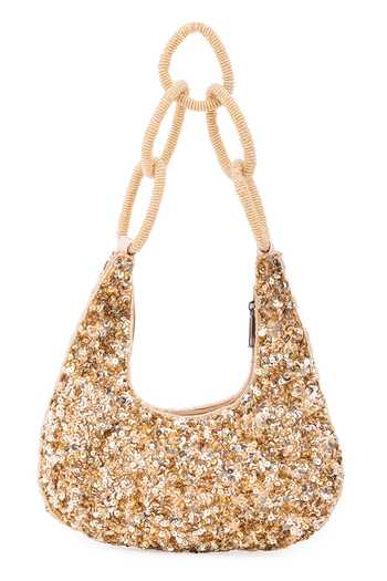 5elements_Gold Sequins, Stones Abraxas Tonal Embellished Bag _Online_at_Aza_Fashions