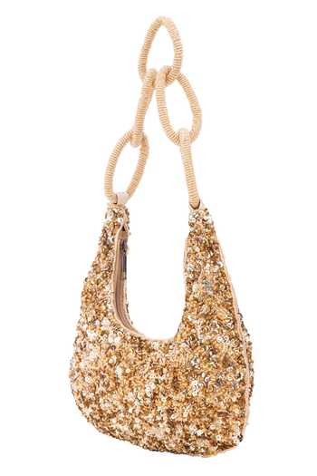 Buy_5elements_Gold Sequins, Stones Abraxas Tonal Embellished Bag _Online_at_Aza_Fashions