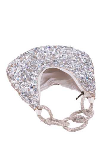 Shop_5elements_Silver Sequins, Stones Abraxas Tonal Embellished Bag _Online_at_Aza_Fashions