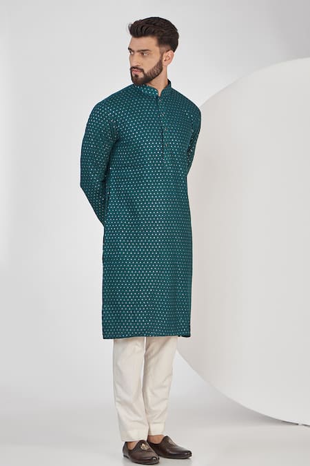 Kasbah Silk Sequins Embroidered Kurta Set 