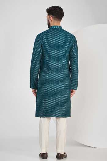 Kasbah Silk Sequins Embroidered Kurta Set 