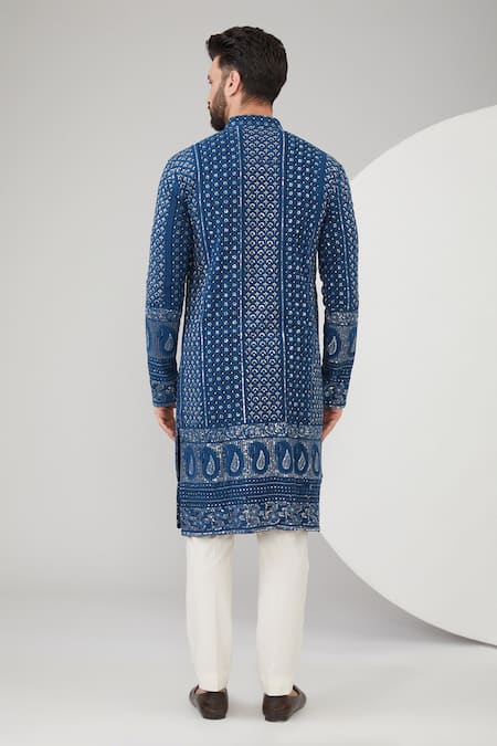 Kasbah Sequins & Thread Embroidered Kurta 