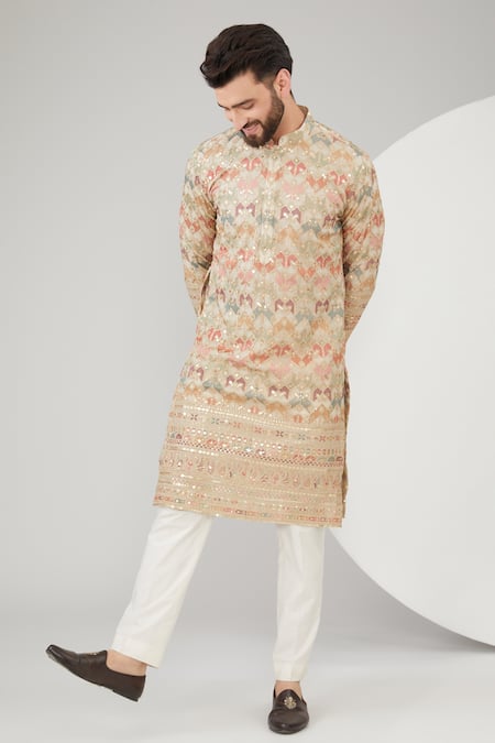 Kasbah Sequins & Thread Work Kurta 