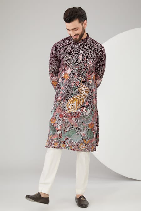 Kasbah Sequins & Floral Embroidered Kurta Set 