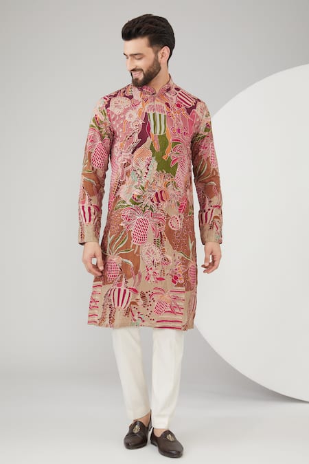 Kasbah Abstract Zari Work Kurta Set 