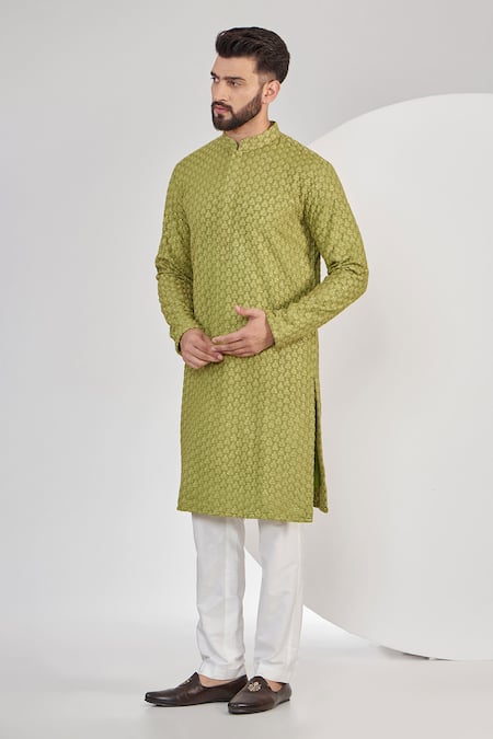 Kasbah Sequin Motif Embroidered Kurta Set 