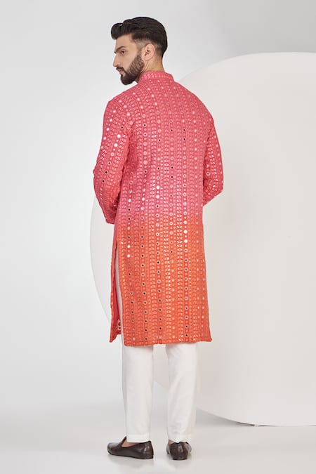 Kasbah Ombre Effect Mirror Work Kurta 