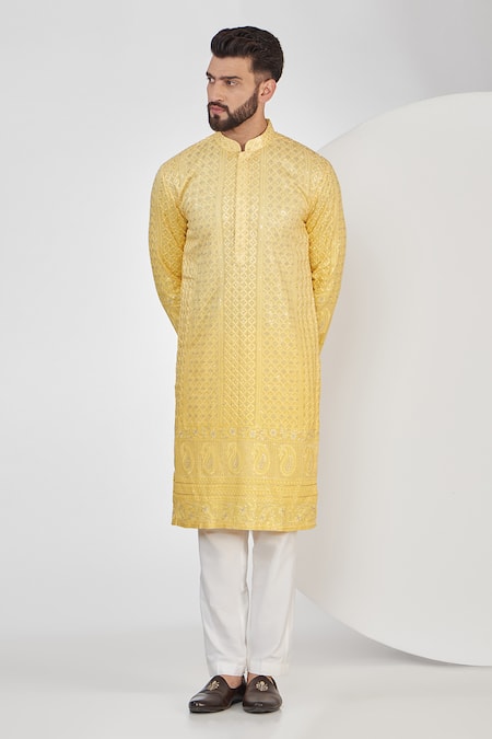 Kasbah Ombre Chikankari Kurta Set 