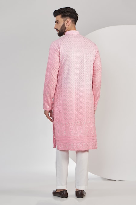 Kasbah Ombre Chikankari Straight Kurta 