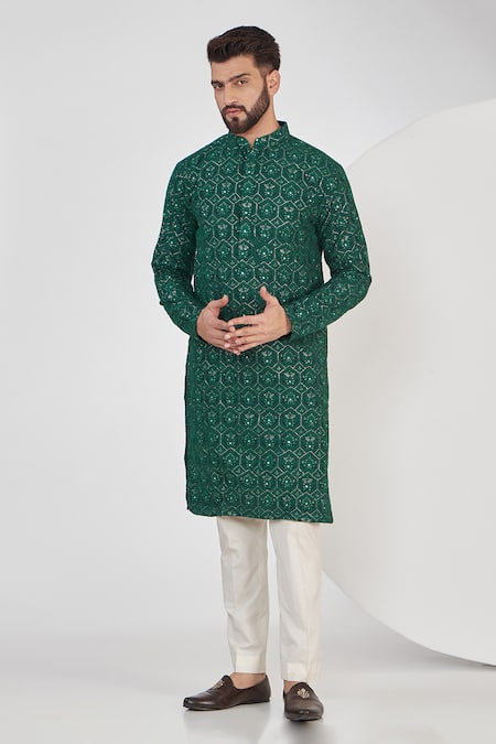 Kasbah Chikankari Embroidered Kurta Set 