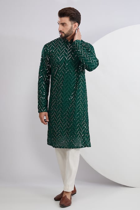 Kasbah Mirrorwork Embellished Kurta 