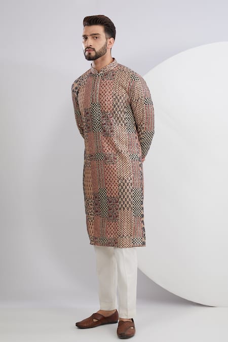 Kasbah Collage Print Kurta 