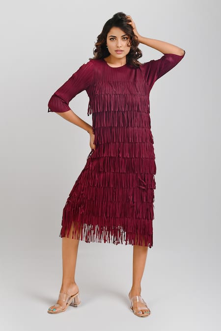 Crimp Seirra Fringed Dress 