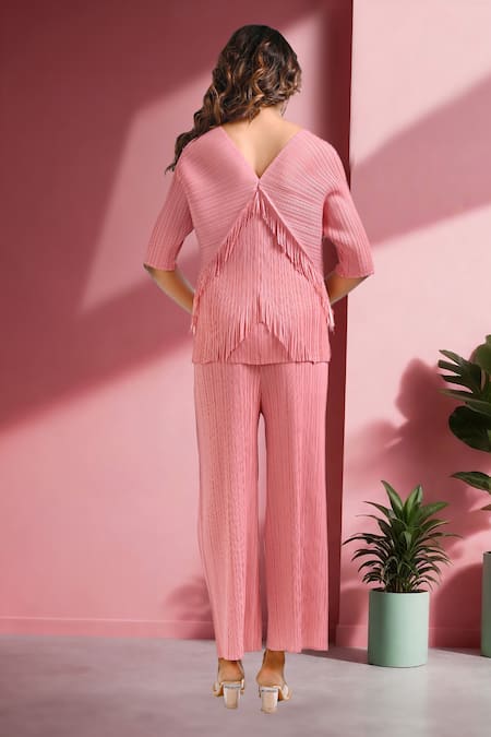 Crimp Paradiso Fringed Top With Pant 