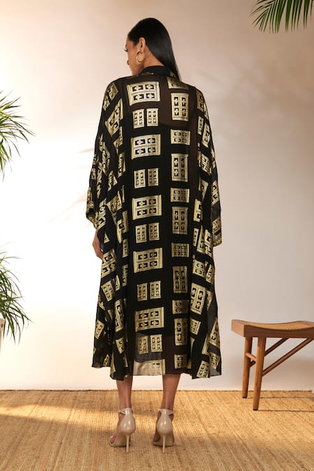 Masaba Open Doors Foil Print Kaftan 