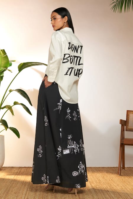 Masaba Dont Bottle It Up Slogan Print Shirt 