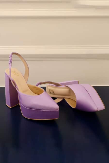 Tiesta_Purple Pointed Toe Block Heels _Online_at_Aza_Fashions