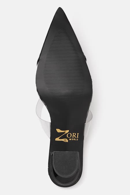 Zori World_Black Heart Pointed Toe Heels _Online_at_Aza_Fashions