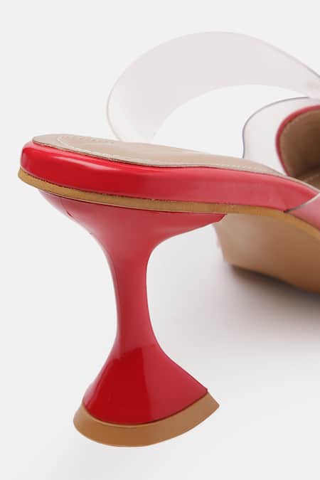 Buy_Zori World_Red Amor Pointed Heart Toe Heels _Online_at_Aza_Fashions