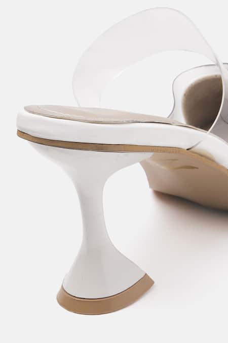 Buy_Zori World_White Heart Toe Heels _Online_at_Aza_Fashions