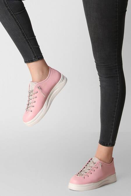 Buy_Zori World_Pink Athena Embellished Sneakers 