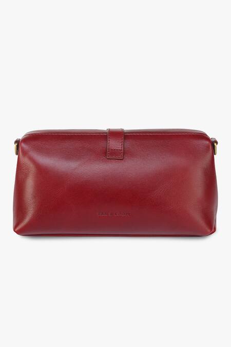 Tan & Loom_Maroon Plain Doctors Sling Bag_Online_at_Aza_Fashions
