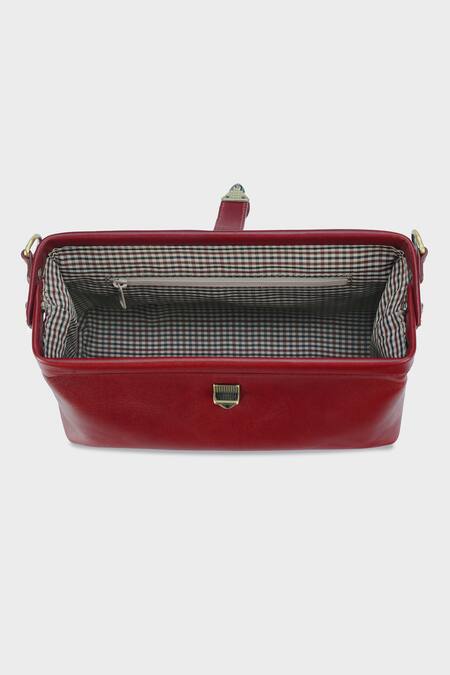 Shop_Tan & Loom_Maroon Plain Doctors Sling Bag_Online_at_Aza_Fashions