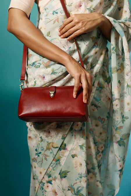 Buy_Tan & Loom_Maroon Plain Doctors Sling Bag