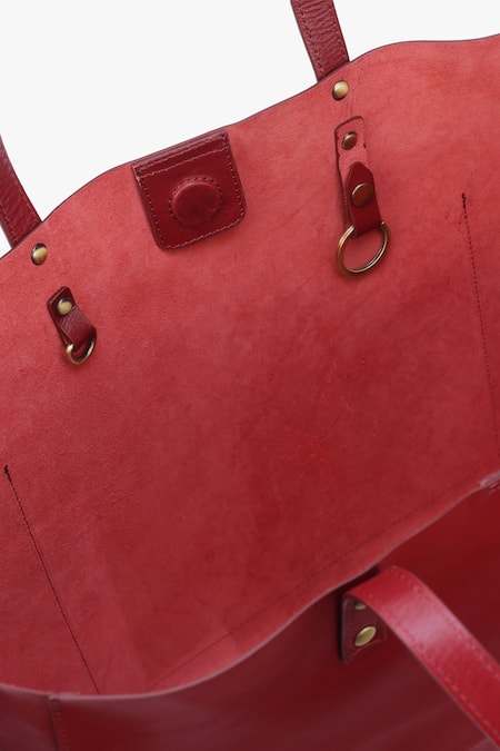 Shop_Tan & Loom_Maroon Plain Old Fashioned Tote Bag_Online_at_Aza_Fashions