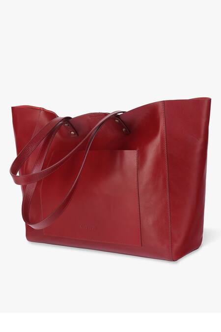 Shop_Tan & Loom_Maroon Plain Old Fashioned Tote Bag